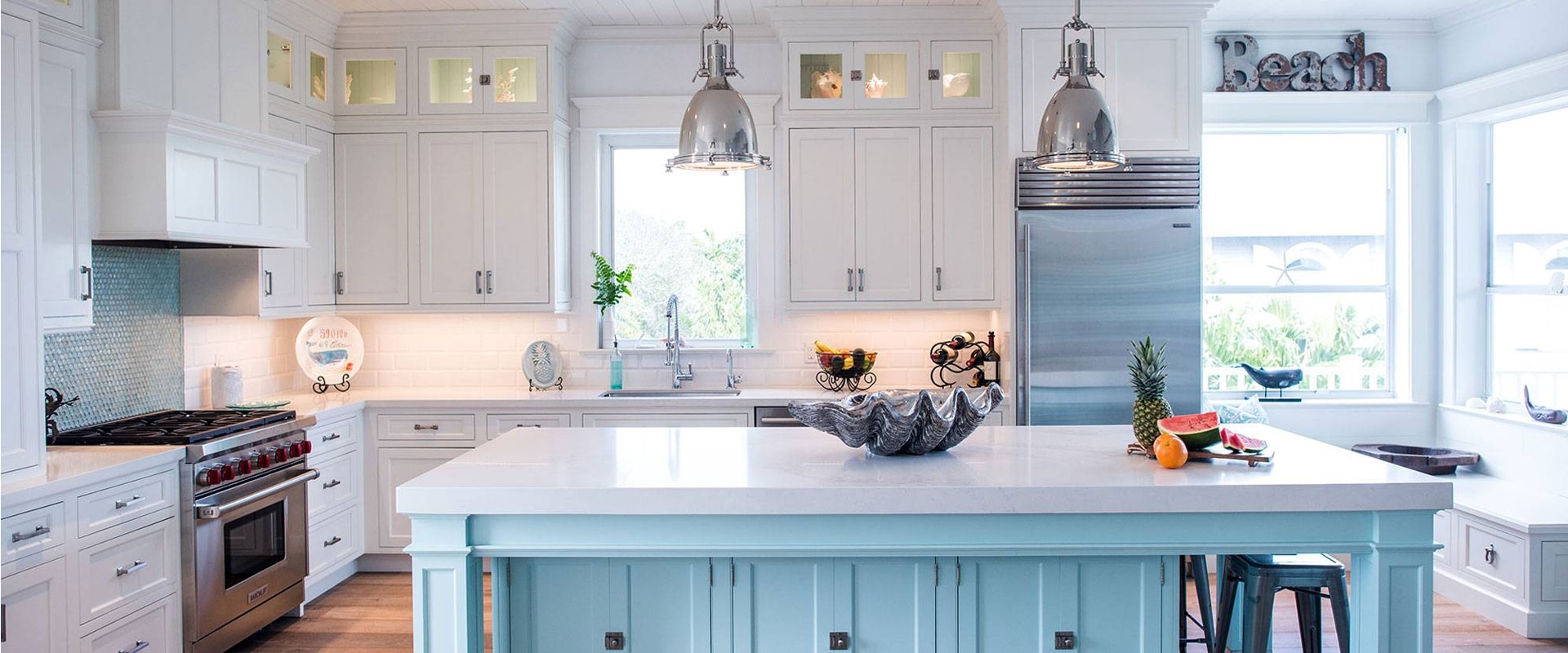 Gothic gray built-in cabinetry