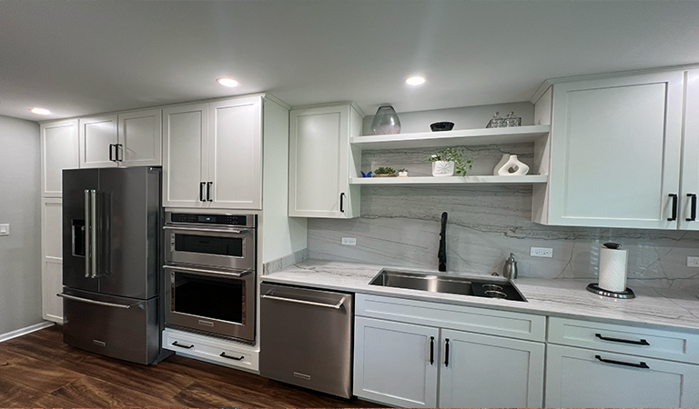 White shaker family kitchen