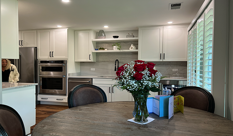 White shaker + brass pulls